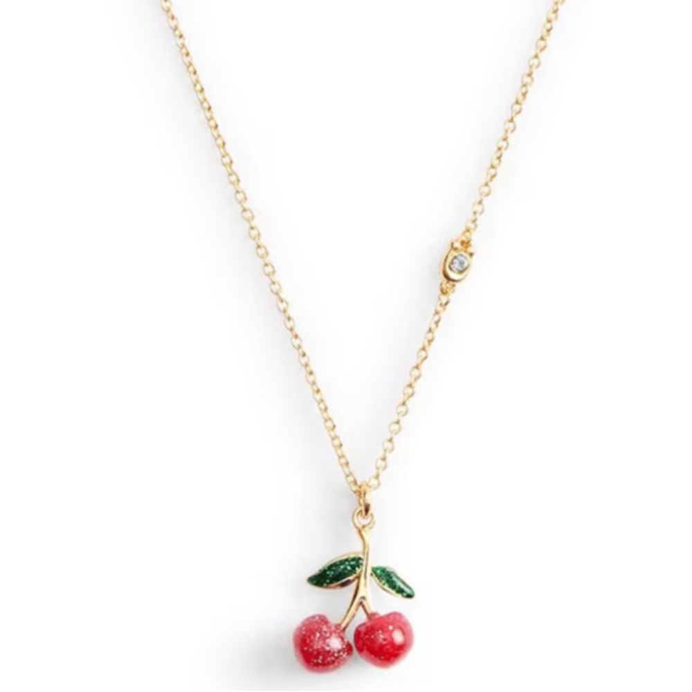 Coach signature cherry novelty pendant necklace